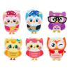 Satin Acrylic Owl Jewelry Cross-stitch Keychain Set of 6, Mixed Colors, 1 Set Korean Popular Toys