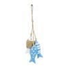Fish Design Wall Decorative Wooden Pendant DIY No Glitches Marine Style Gift Hanging Ornament for Bedroom