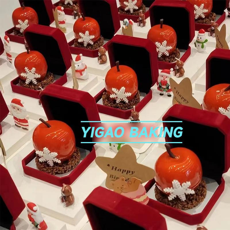 8-Crid форма для торта в форме яблока, 3D силиконовая форма для выпечки для кексов, кондитерских изделий, десертного мусса