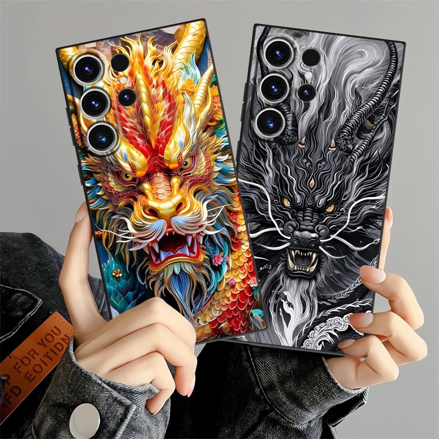 Крутой чехол-футляр с драконом для Samsung Galaxy S26 Ultra S23 Note 20 8 9 10 S21 FE S25 Plus S10 S9 S20 Ultra S24