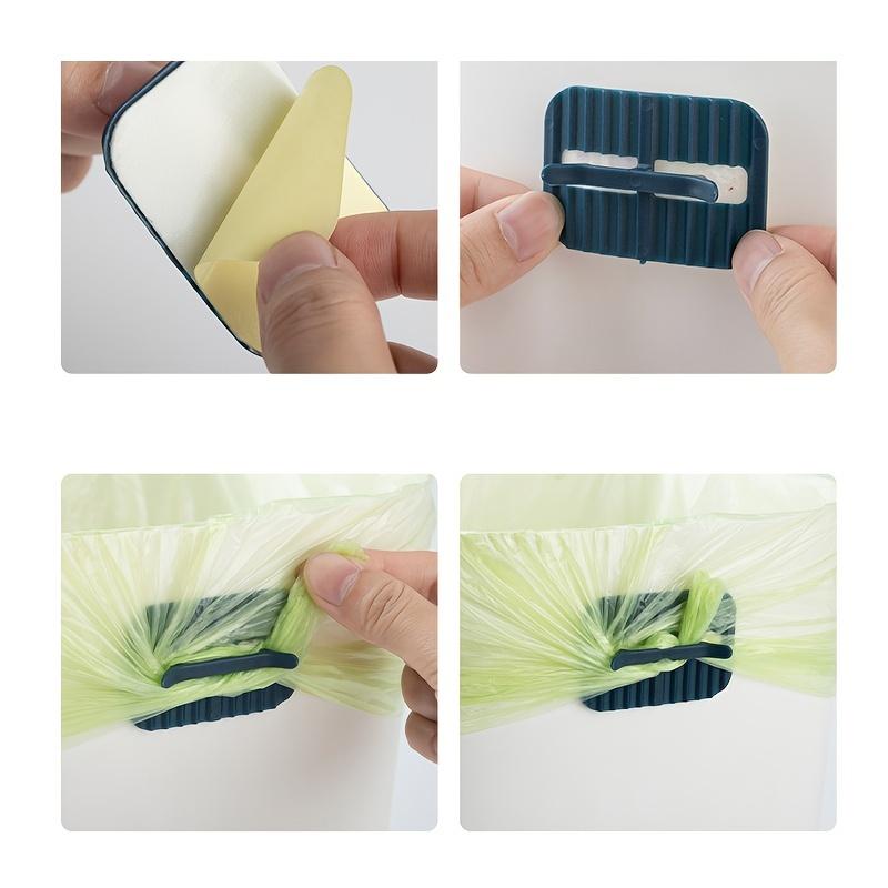 4 шт. зажимы для бытовых мешков для мусора, нескользящие держатели для мешков для мусора, зажимы для фиксации мешков для мусора, не грязные зажимы для наклеек на руки