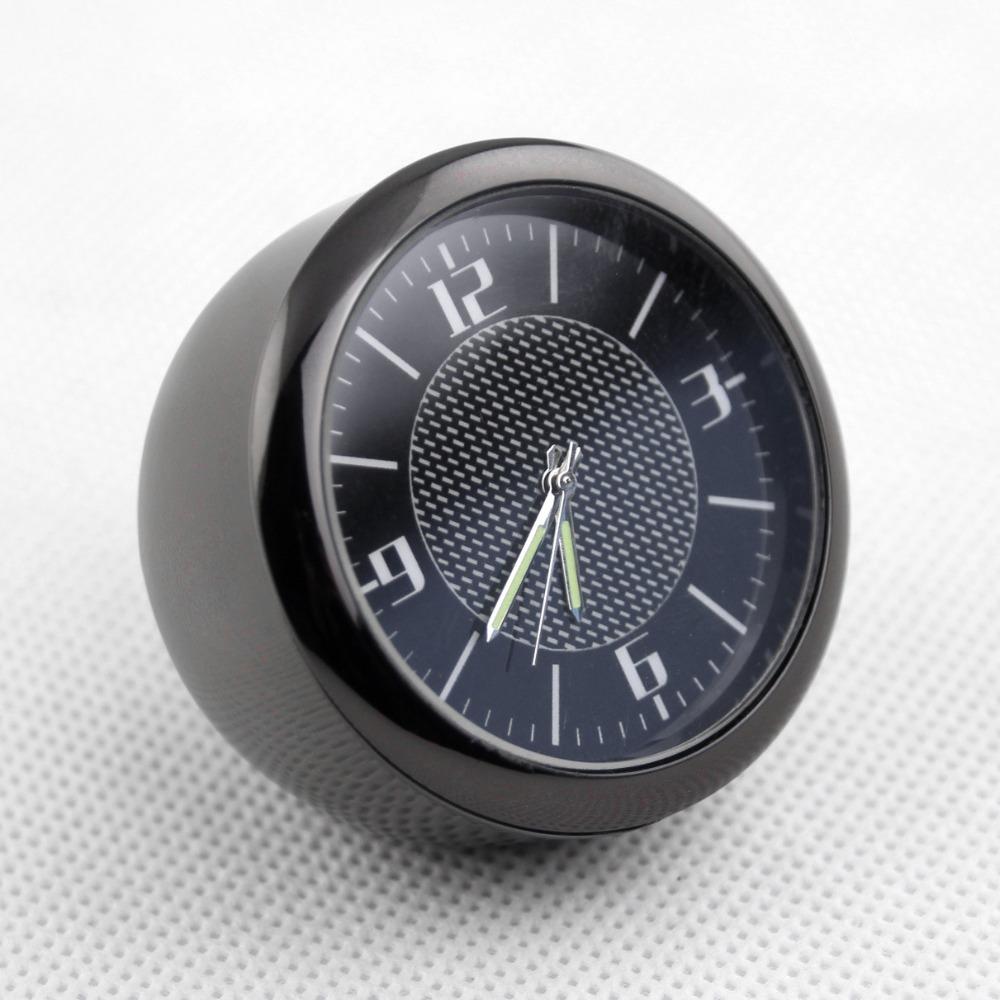 Mini Size Car Clock Round Design Quartz Clock Mechanics Style Luminous Clock Air Conditioner Vent