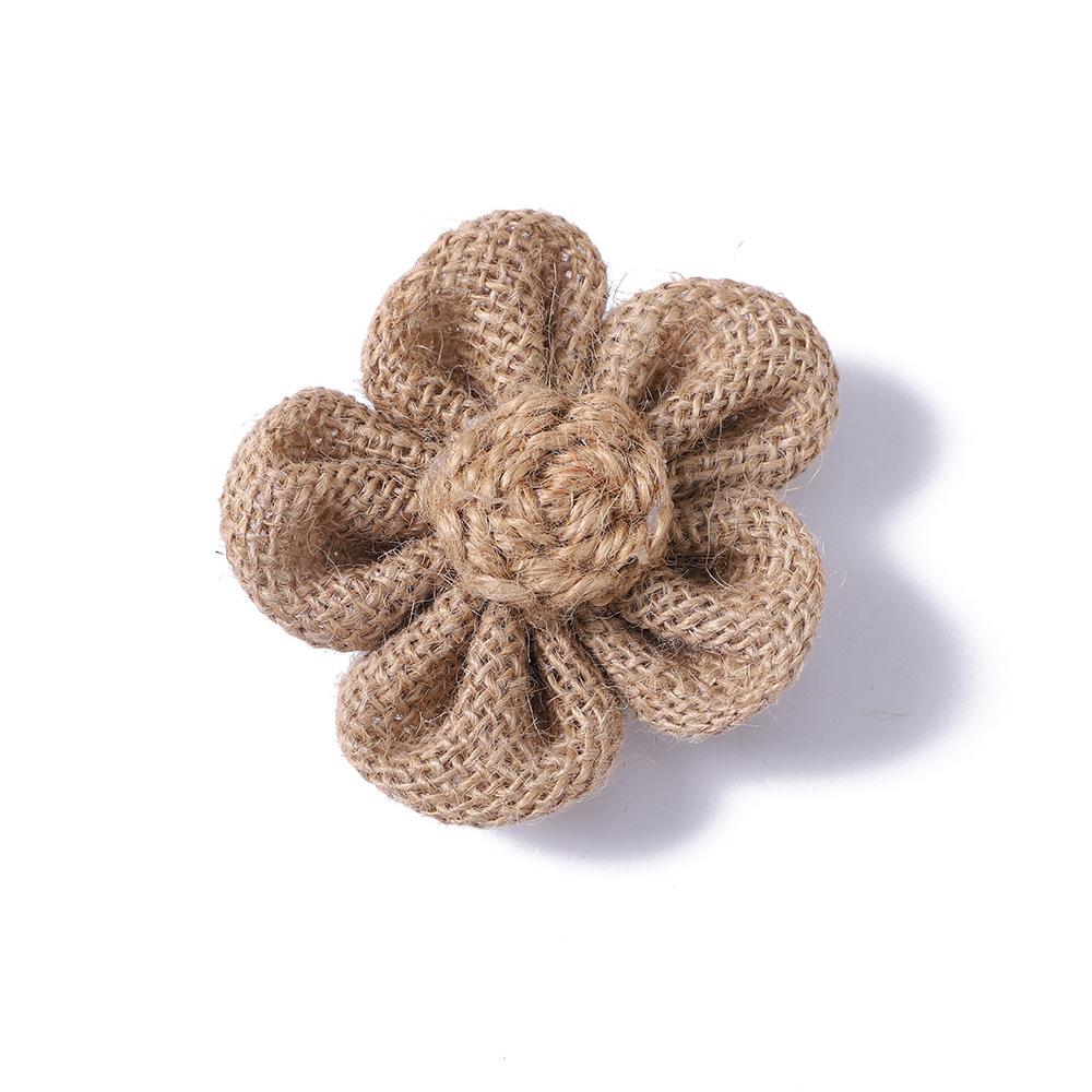 Имитация льняной розы, праздничный льняной декоративный цветок, сделай сам, льняная роза, свадебное украшение, цветок