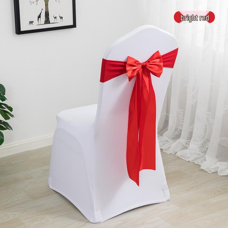 Elegant Wedding Ribbon Chair Cover Decoration