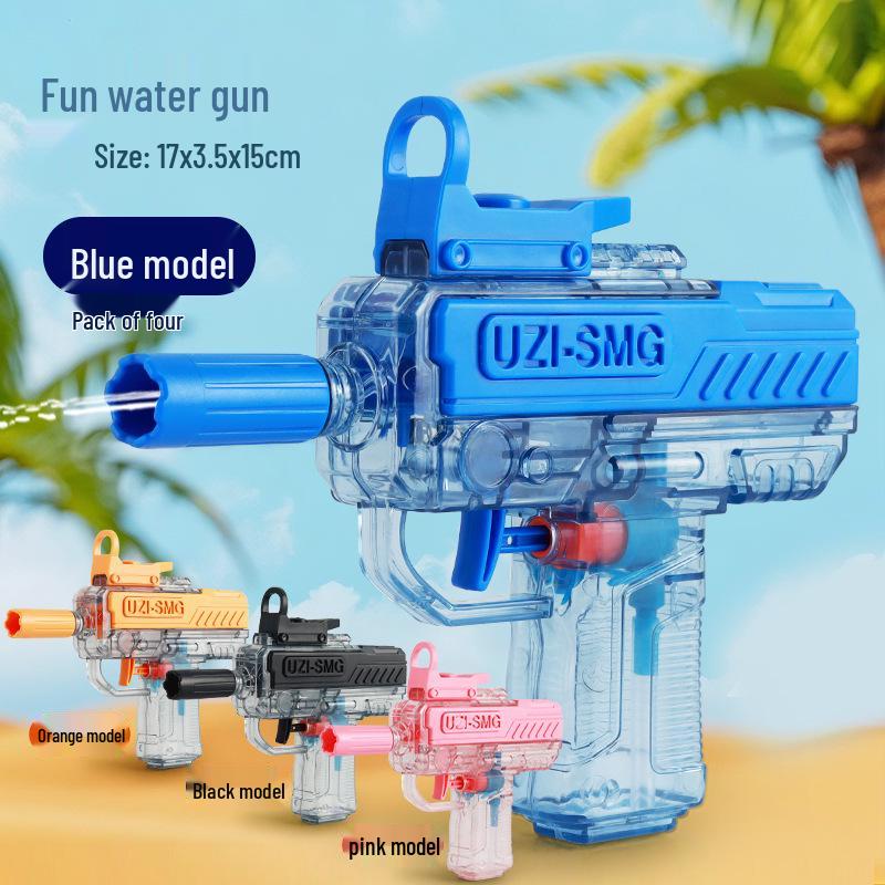 Летний Водный пистолет Uzi Backfire Tech: Большая емкость, Непрерывная стрельба, Прозрачный бак Игрушка