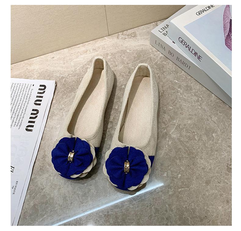 Женские туфли больших размеров с бантом и цветочным принтом, цветными блоками, с квадратным носком, на плоской подошве