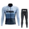 Long Sleeve Cycling Jersey Set Unisex Quick Dry Bicycle Wear Road