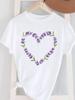 (Asian Size) Love Style 90s Cute Women's Top T Female Print Short Sleeve T-shirts Fashion O-neck Casual Clothing  Graphic Tee
