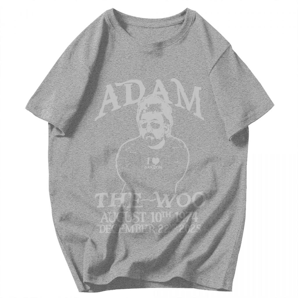 Мужская футболка Adam The Woo RIP Винтажная Уникальная Y2K Графическая Аниме Унисекс Одежда Футболки