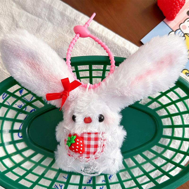 Милый мультяшный маленький кролик брелок кулон кавайный пищащий плюшевый кукольный брелок креативный рюкзак украшения аксессуары подарки