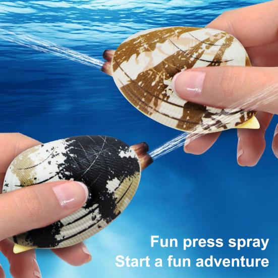 Shell-Shaped Water Spray Toy for Adult Pranks Summer Fun Strong Mist Sprayer Novelty Beach Party Gift for Friends Parties