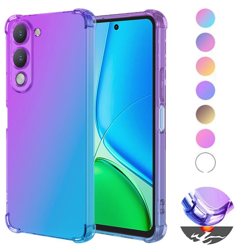 Градиентный силиконовый чехол с воздушной подушкой для Vivo Y04 Y19S Y29S 5G Y39 Защитный противоударный чехол Fundas Coque Capa