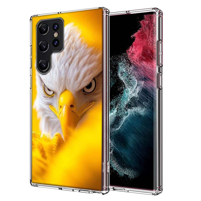 Majestic Eagle Gaze Capa Phone Case For Samsung S26 Ultra S25 Edge Galaxy S23 S21 S20 S24 FE S22 S10 Plus Cover Clear TPU Shell