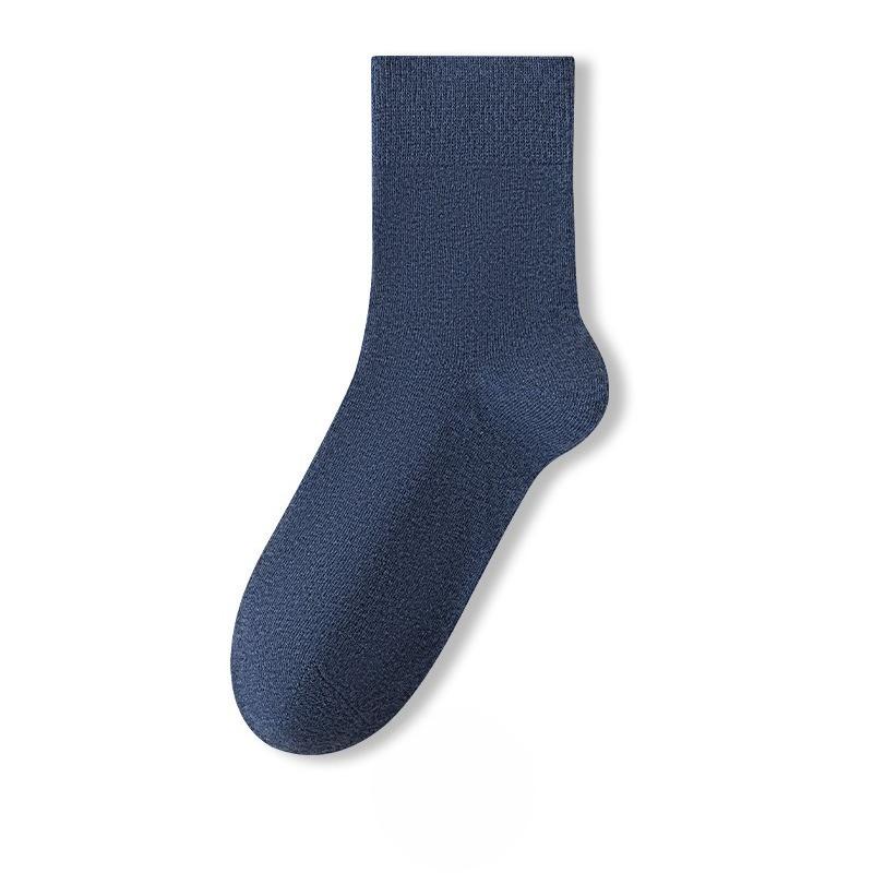 Мужские весенне-осенние носки из чистого хлопка, однотонные, деловые, повседневные, влагоотводящие, дышащие, антибактериальные
