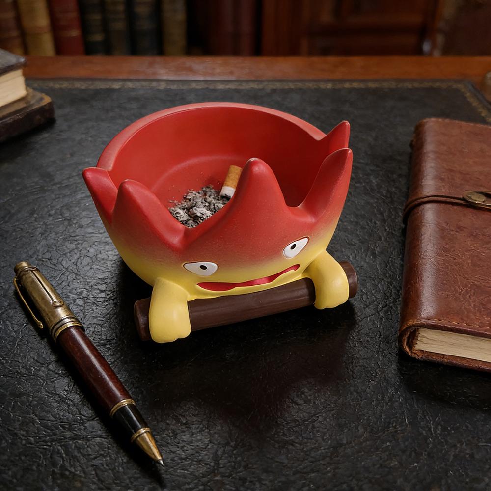 Cartoon Cute Little Flame Ashtray Home Desktop Ornament Creative Fire Shaped Ashtray Anti Fly Ash Ashtray Decoration Gift