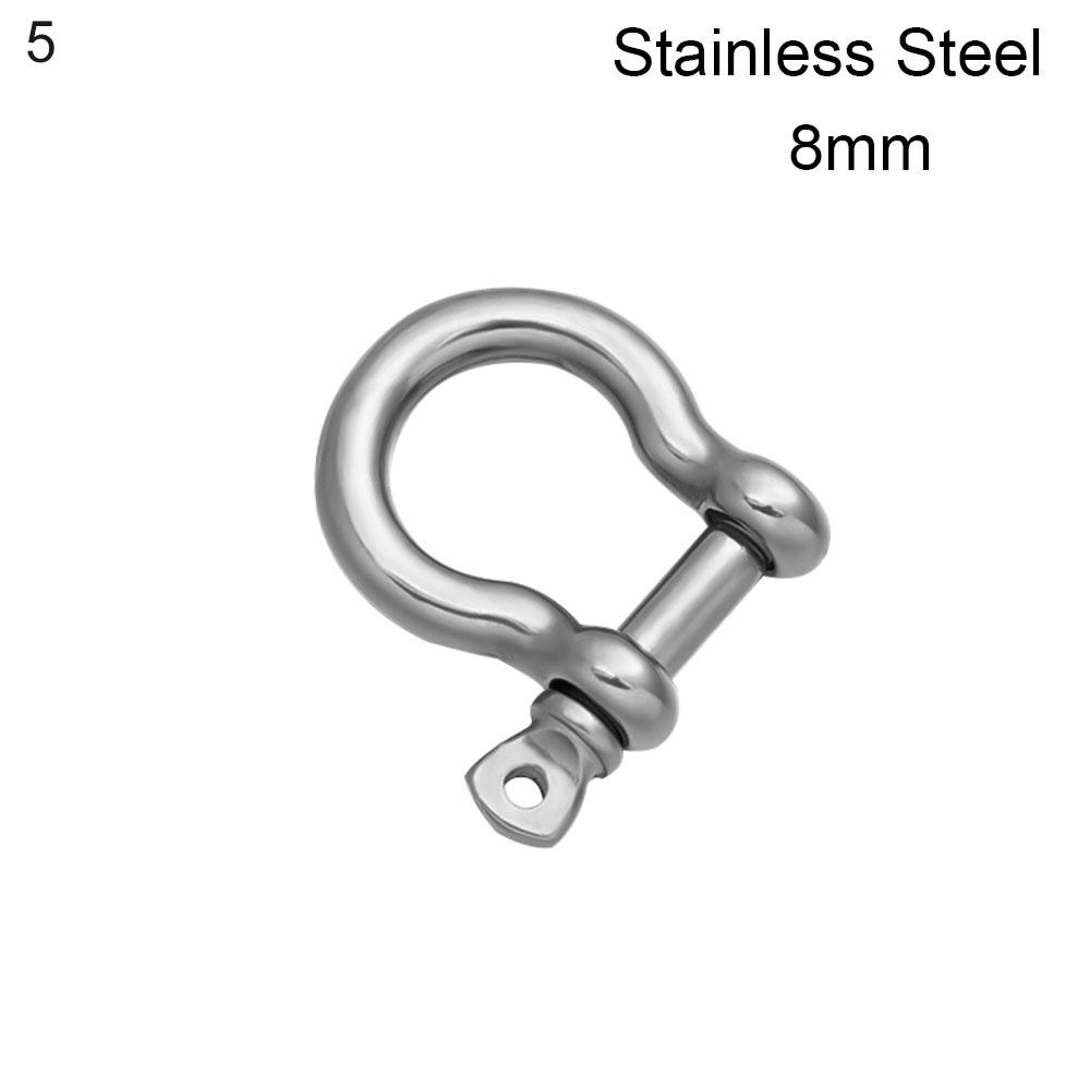 Пряжки из нержавеющей стали, скобы, брелок, твердый латунный карабин, брелок, крючок, кольцо для ключей, скобы в форме буквы D