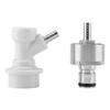 Homebrew Stainless Carbonation Cap Carbonator with Liquid Ball Lock Disconnect 1/4" Barb Hot