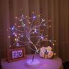 108 светодиодных настольных светильников в виде дерева бонсай с пультом дистанционного управления, ночник, мерцающая лампа-дерево для рождественского, валентиновского домашнего декора, новинка 2025