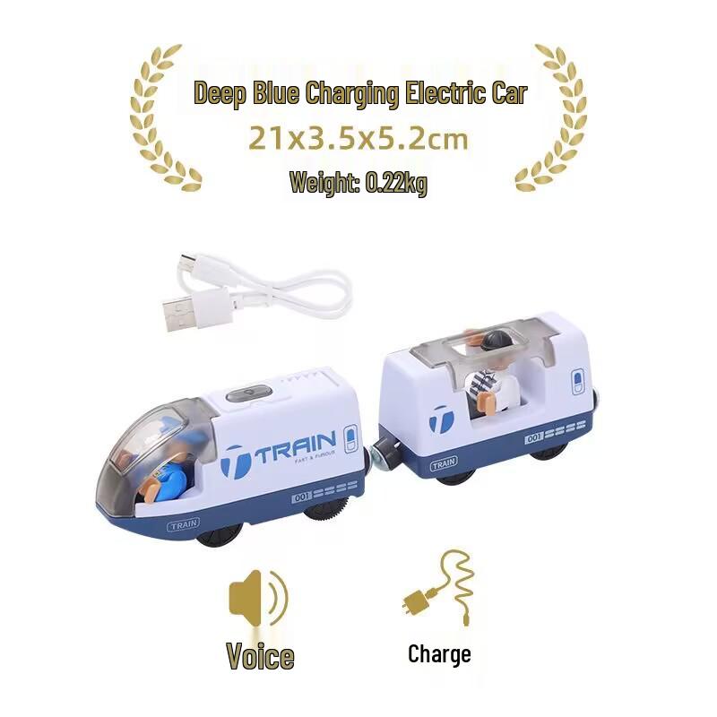 Магнитный Электрический Паровозик Игрушка для Детей - Совместим со Всеми Деревянными Дорожками