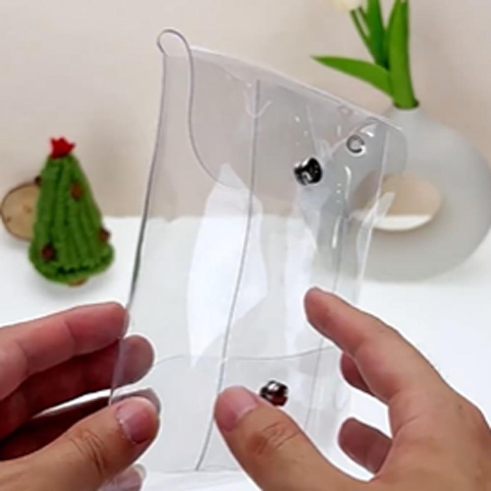 Transparent Doll Storage Pouch Flower Keychain Outdoor Doll Display Bag  Plush Doll