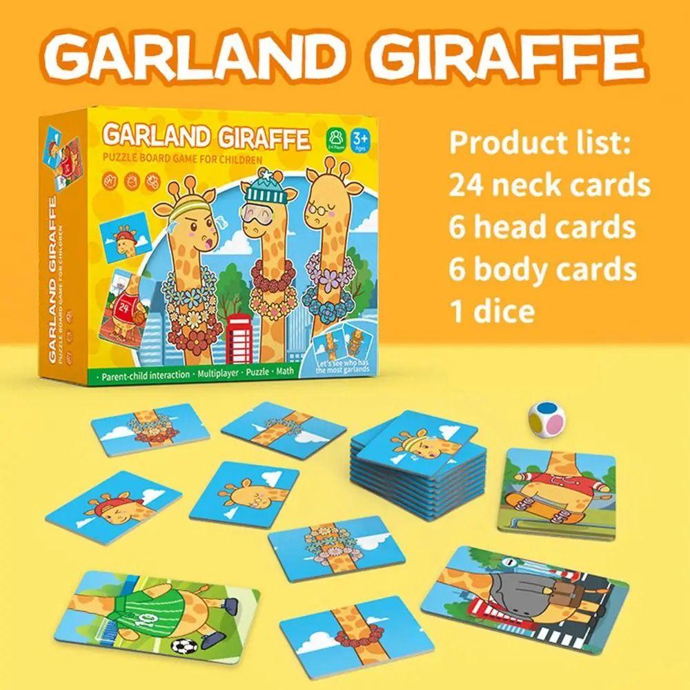 Shape Giraffe with Garland Math Games Jigsaw Toddler Color Sorting Toys  Teaching Aids