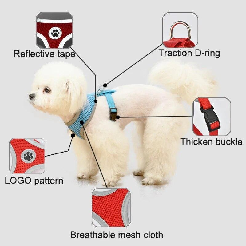 Набор поводков для кошек, светоотражающий поводок для прогулок для щенков, домашних животных, защита от побега, поводок для котят для кошек, маленьких собак, аксессуары для кошек