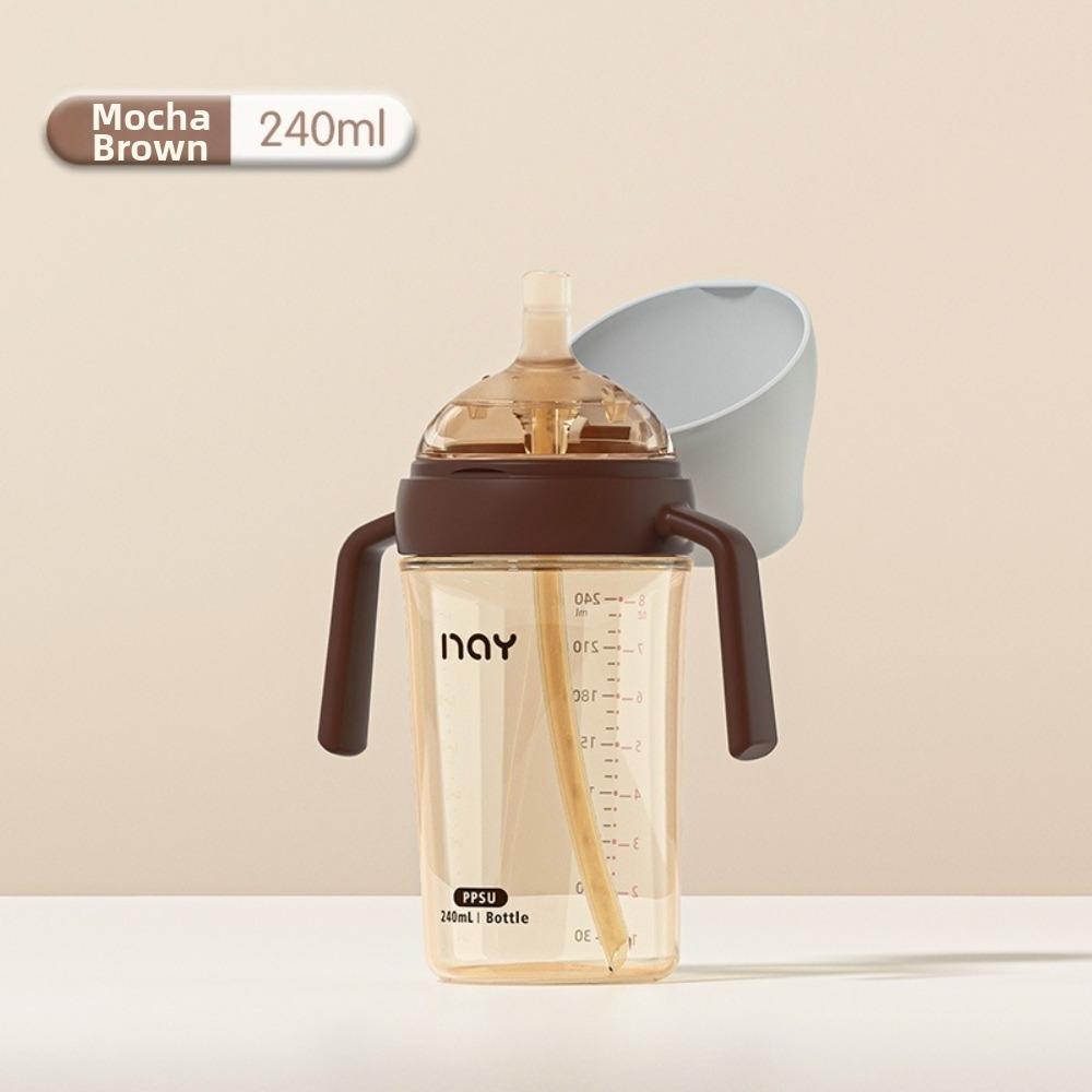 Three Level Flip Cover Automatic Milk Bottle Automatic Venting Straw Cup Bottle For Baby Feeding