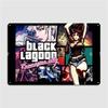Black Lagoon Metal Sign Party Plaques Cinema Garage Funny Tin Sign Poster