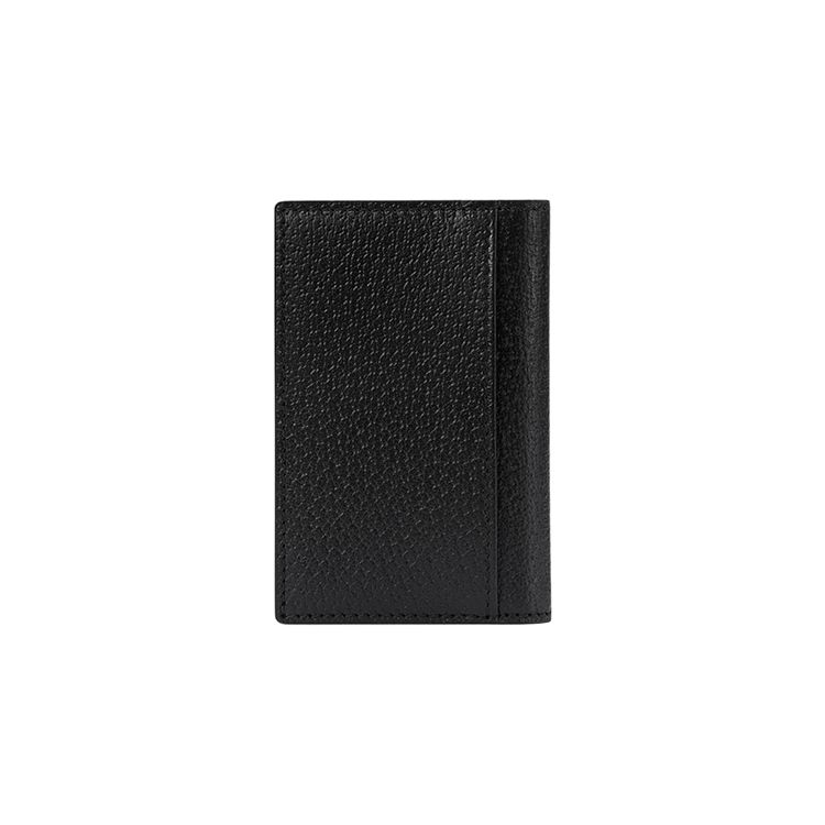 Gucci Кожаный держатель для карт с деталью в виде буквы G Мужские аксессуары Черный 739360-1AAJA-1191