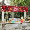 Festive Merry Christmas Christmas Outdoor Yard Banner 17x78in, Garden Fence Porch Party Decor