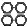 4 Pcs 24mm Wheel Hex Hub Nut Aluminum Alloy High Strength 24mm Hex Hub Nut for ARRMA 1 5 Outcast Kraton 8s Black