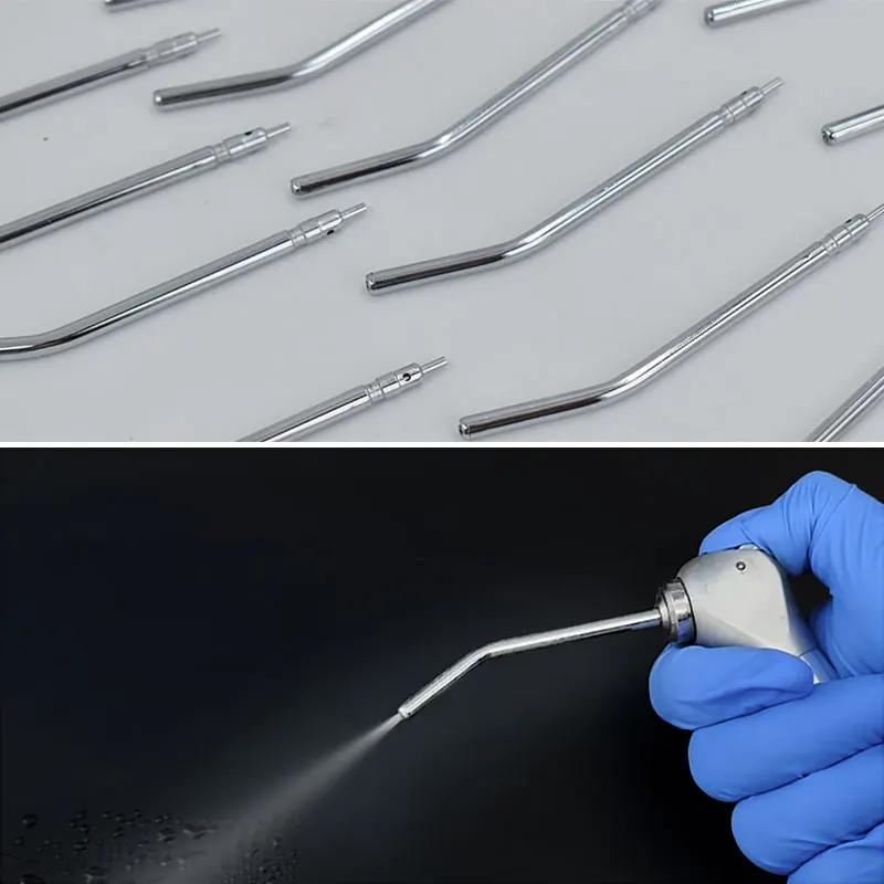 Stainless Steel Dental Air Triple Syringe 3 Way Dental Air Water Spray Syringe Nozzles Tips For Teeth Whitening