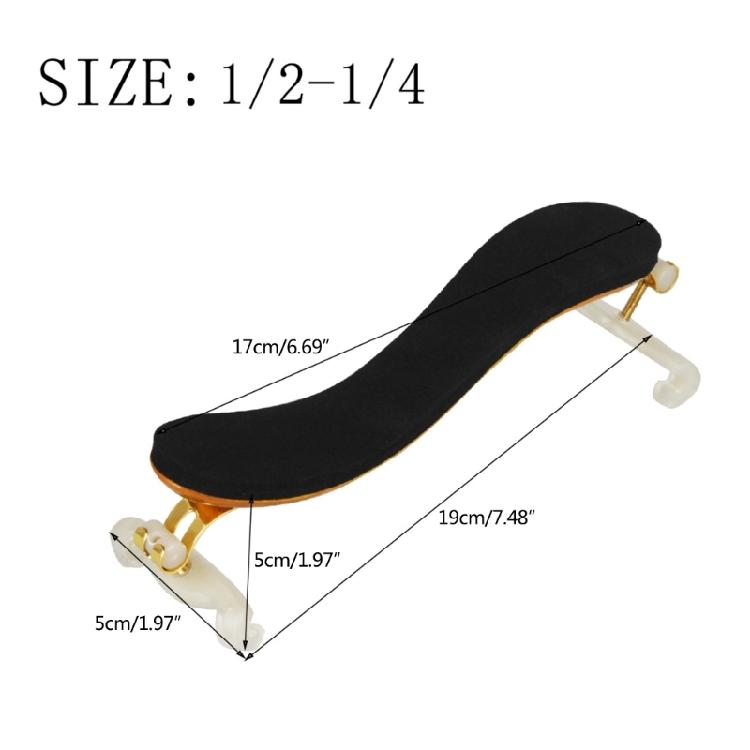 Height Adjustable 1/2 4/4 Size Solid Wood Violin Parts with Comfortable Foam Pad
