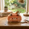 Cartoon Raccoon Pencil Case Soft Touch Stationery Storage Bag Plush Pencil Box  Gift