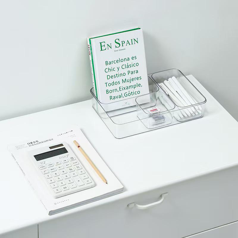 Прямоугольный пластиковый органайзер для ящика стола для канцелярских принадлежностей и ручек