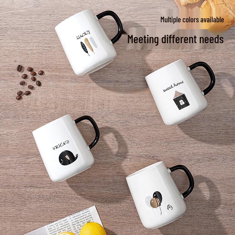 Ceramic Mug with Lid and Spoon