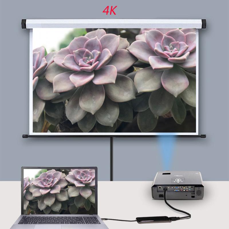 Металлический тип C к HDMI-совместимому адаптеру 4K 6-в-1 с высокоскоростным интерфейсом Type-c для док-станции