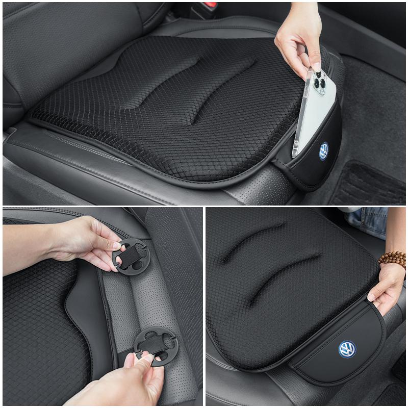 abcd1 Breathable Ice Silk Car Seat Cover Driver Storage Protective Cushion For VW Polo Bora Golf Jetta Lavida Lamando Magotan Passat