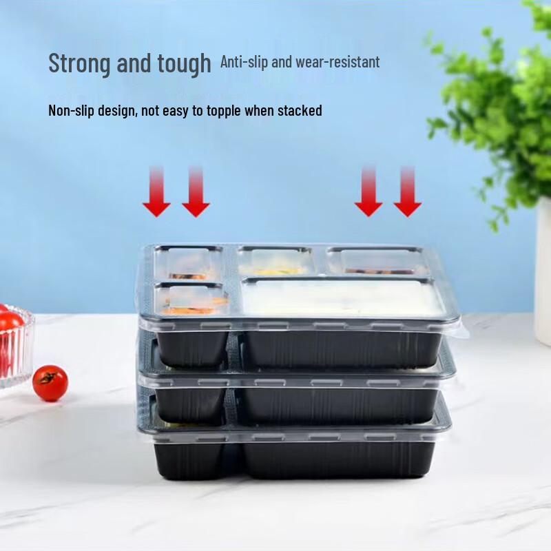 Juxin Disposable 5-Compartment Meal Prep Containers