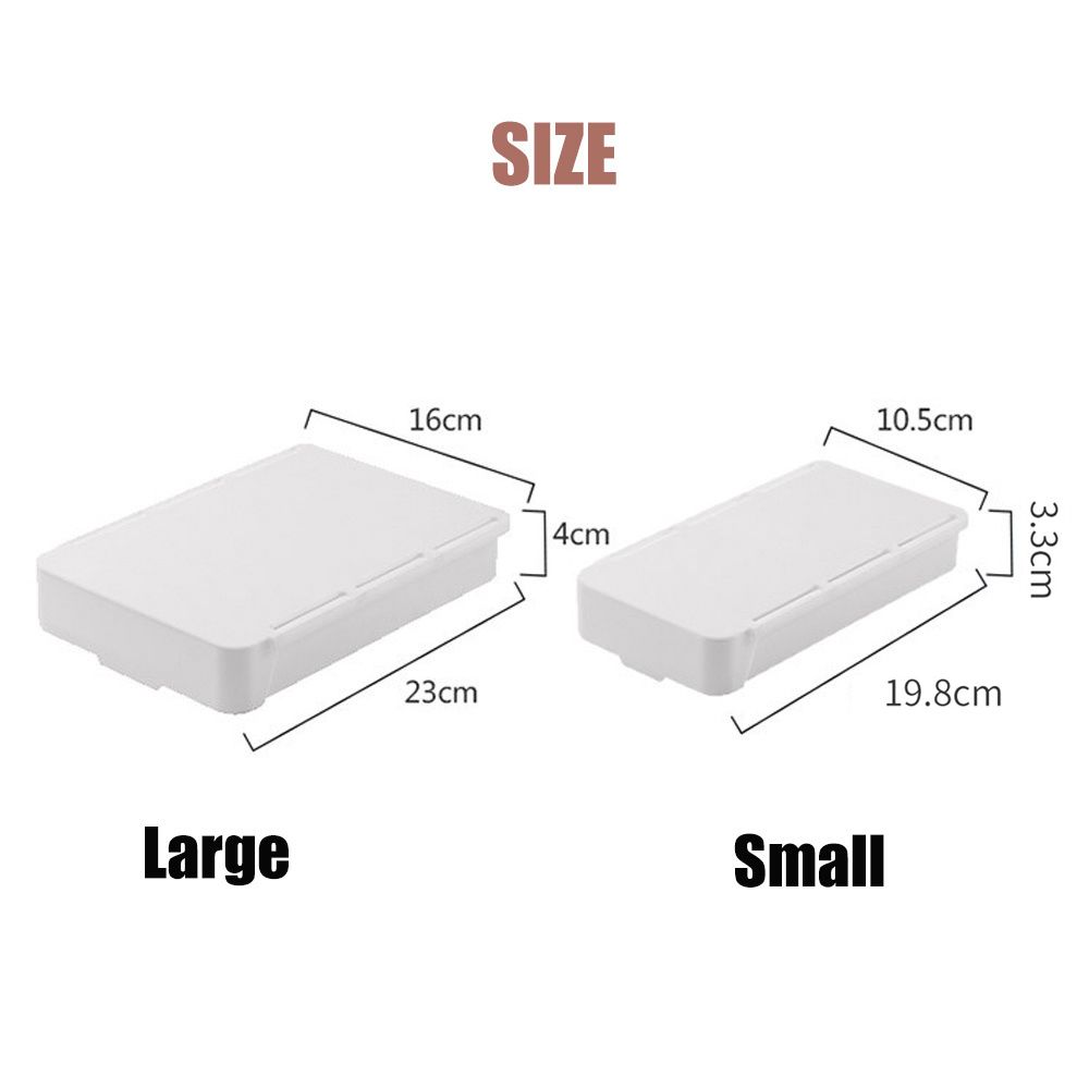 Box Storage Box Under The Desk Drawer Type Punch Free Invisible Drawer Organizer Storage Rack Box