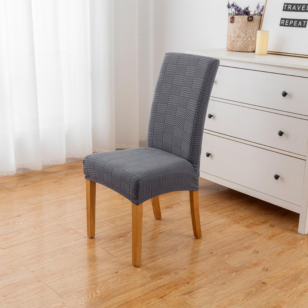 1Pc Thick Stretch Dining Chair Covers ProtectorsJacquard Parsons Chair Slipcover