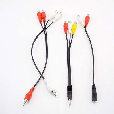 Универсальный кабель RCA с разъемом 3,5 мм, стереоаудиокабель с разъемом 2RCA, разъем «мама-папа» для наушников, адаптер AUX Y, аудиокабели Q