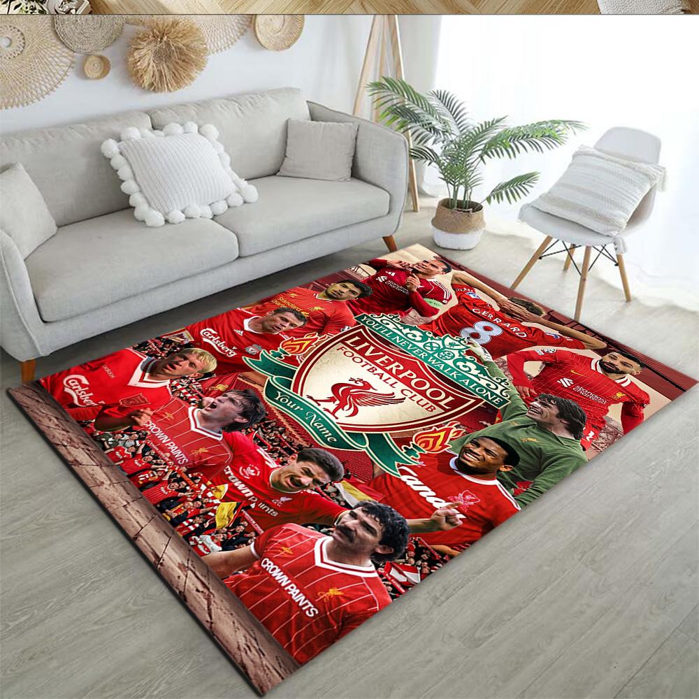Liverpool Fc Customized Name Area Rug Suitable For Foyer Entryway Decorate Room Outdoor Antislip Carpet Anime Office Decor