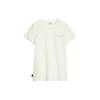 Team Tee Letter Embroidery Round Neck Short Sleeve T-Shirt Women Tops White 624706-65