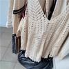 Women's Hollowed-Out Knit Vest - Summer 2025 Trendy French Design