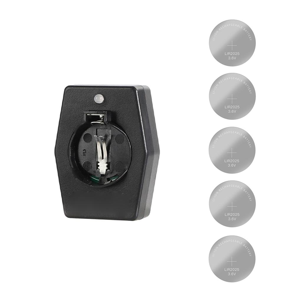 5 шт. аккумуляторных батареек таблеточного типа с зарядным устройством Type-C, зарядный адаптер для аккумуляторов LIR2032, 2025 и 2016