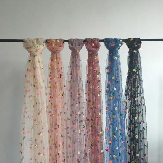 Цветочная скатерть-дорожка Весенняя Летняя Цветочная скатерть-дорожка 6 футов Тюль