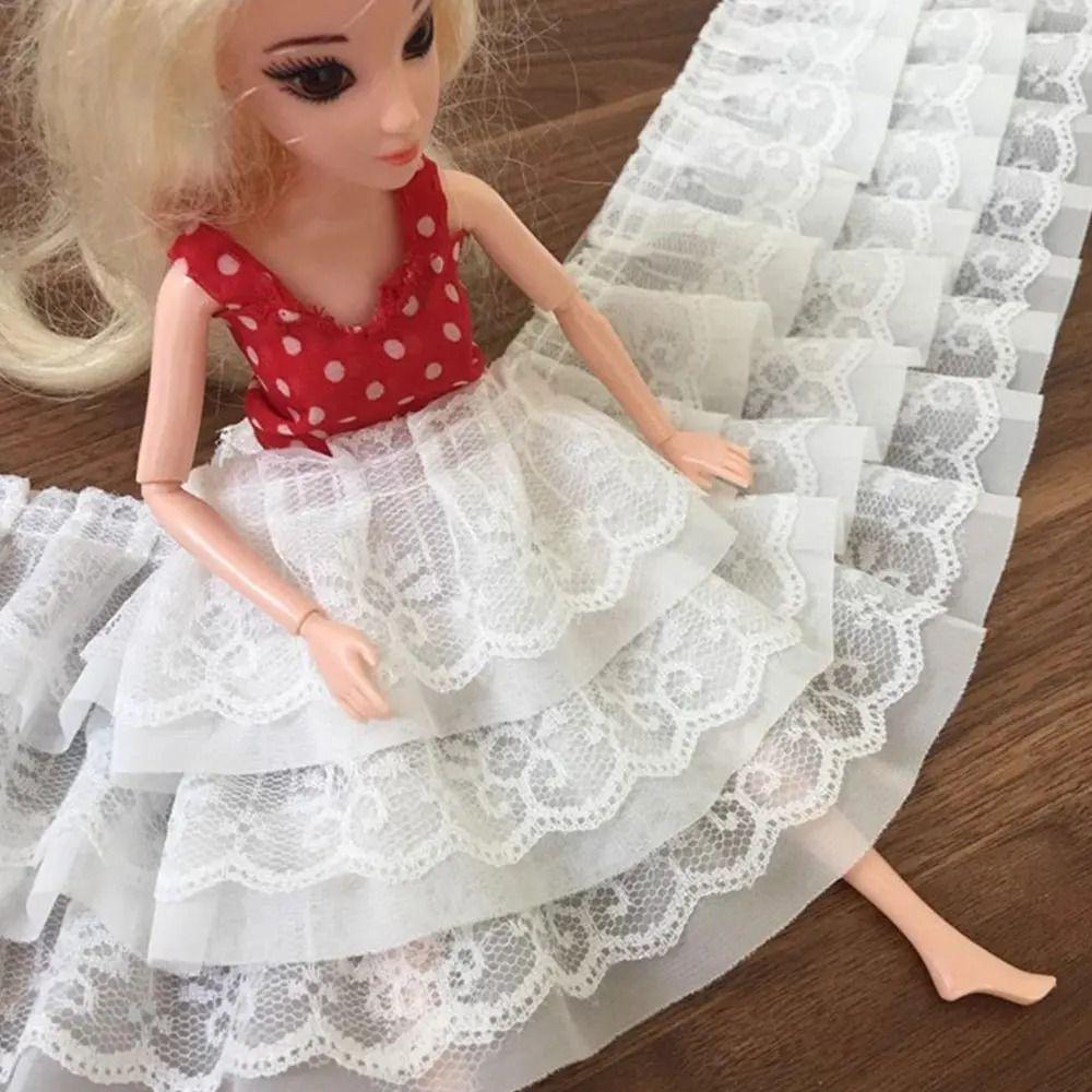 Трехслойная шифоновая сетчатая ткань шириной 13 см, кружевная ткань из тюля, для самостоятельного пошива платьев, одежды, воротников, для шитья и декора