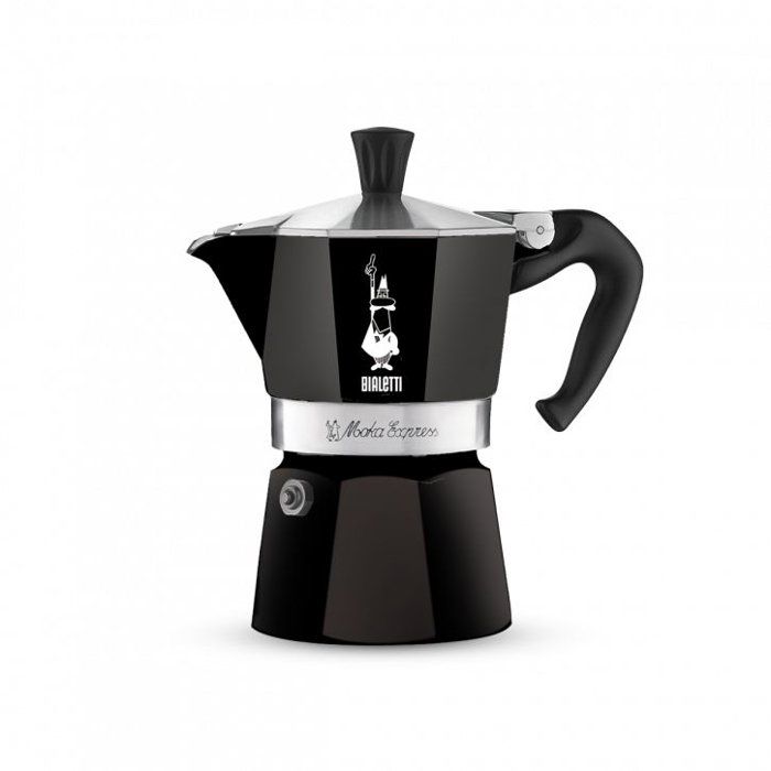 Cafetiere italienne - BIALETTI - La Mokina - Tous feux sauf induction - 1 tasse - 40 ml - Noir