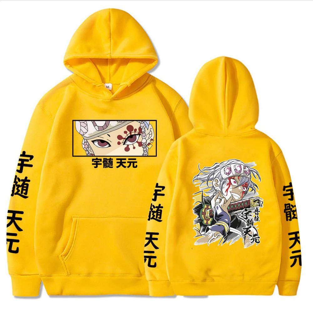 Лидер продаж, толстовки с капюшоном в стиле аниме «Demon Slayer Uzui Tengen», пуловеры, топы в стиле Харадзюку, манга Kimetsu No Yaiba, мужские и женские толстовки